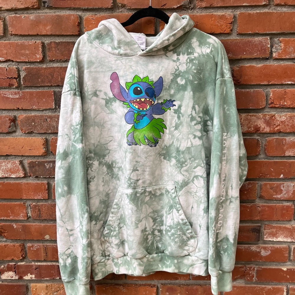 Disney x Love Your Melon Stitch Sweatshirt Hoodie Size Large Made in USA